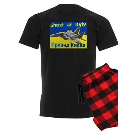 

CafePress - Distressed 80S Style Ukraine Ghost Of Kyiv Zel - Men s Dark Pajamas
