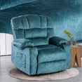 thumbnail image 4 of Colerline 23.6" Wide Super Soft and Oversize  Modern Design Velvet Upholstered Manual Recliner Chair for Adults, Blue, 4 of 8