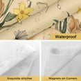 thumbnail image 4 of Easter Rabbits No Hooks Shower Curtain with Snap-in Liner Spring Watercolor Floral Bunny Yellow Background Shower Curtains for Bathroom, Waterproof, Easy Install, Washable 54"x78", 4 of 9
