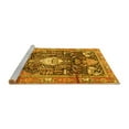 thumbnail image 2 of Ahgly Company Machine Washable Indoor Square Animal Yellow Traditional Area Rugs, 5' Square, 2 of 4