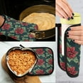 thumbnail image 5 of Yayeee Oven Mitts and Pot Holder Set of 4 Heat Resistant Kitchen Gloves Baking Hot Pad, Red Christmas Poinsettias, 5 of 5