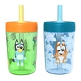 thumbnail image 2 of Zak Designs 12oz Bluey Durable Plastic Capri Tumbler with Straw, 2 Pack, 2 of 5