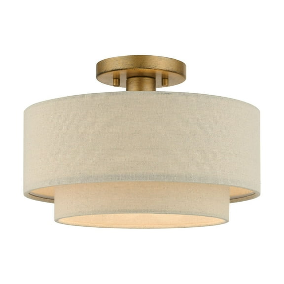 Livex Lighting - Bellingham - 1 Light Medium Semi-Flush Mount In Mid-Century