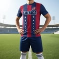 thumbnail image 5 of SCSAlgin Soccer Jersey for Men Short Sleeve Training Shirt Breathable Sport Casual T Shirt for Soccer Fans, 5 of 6