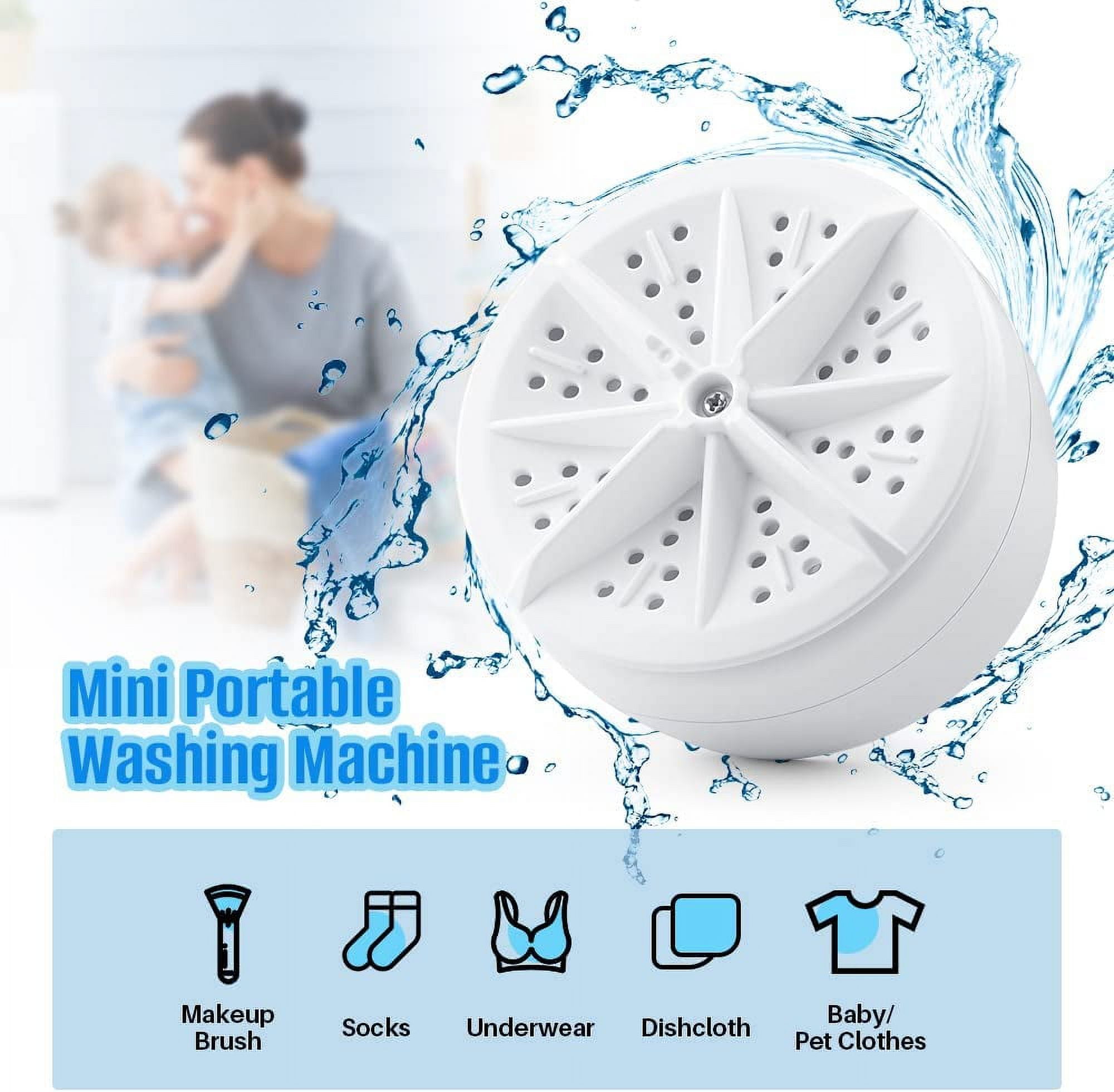 A Mini Portable Washing Machine With Suction Cup Design