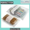 thumbnail image 5 of 2 Mil Clear Reclosable White Block Zip Poly Bags - 5 x 5 W & (100 Bags), 5 of 7