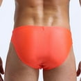 thumbnail image 4 of Wyobmus Mens Swimsuits Quick Dry Sport Briefs High Elasticity Softness Shorts Swimming Pants B-Orange, 4 of 6