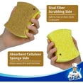 thumbnail image 3 of MR.SIGA Non-Scratch Cellulose Scrub Sponge, Dual-Sided Dishwashing Sponge for Kitchen, 12 Pack, 3 of 7