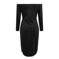 thumbnail image 6 of Sngxgn Womens Spring Summer Deep V Neck Elegant Bow tie Mini Dress(Black,M), 6 of 6
