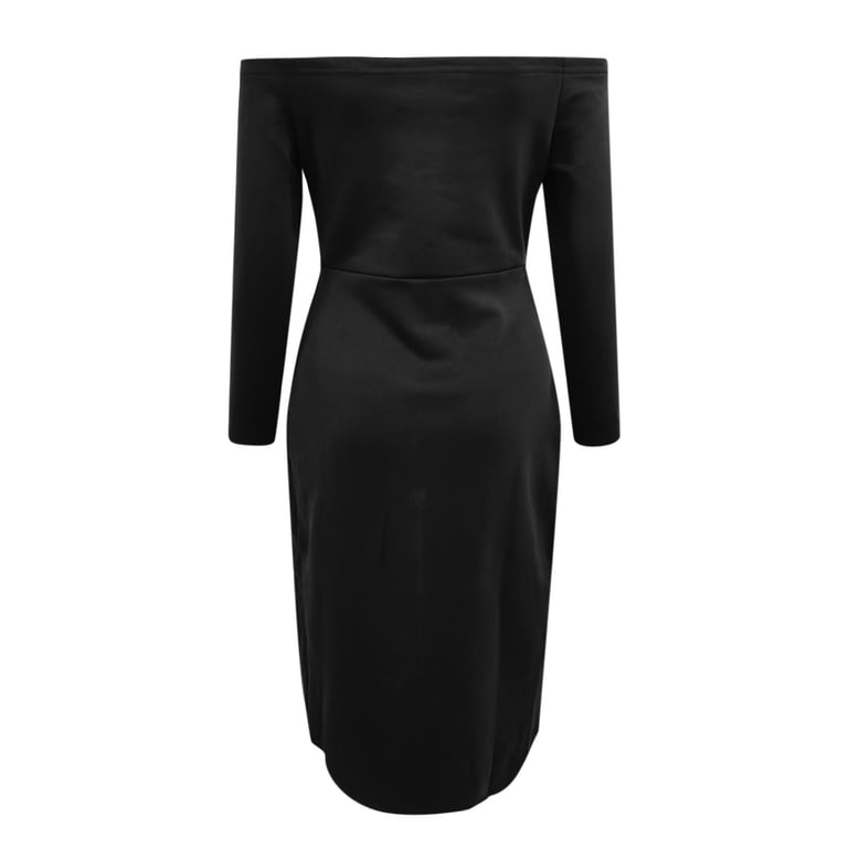 Women Fashion Party Dress Solid Cold Shoulder Beads 3/4 Sleeves Medium  Length Irregular Dress Short Casual Dress Women Party Dresses Wear for  Women Womens Graduation Dress Casual Lady Dresses Womens - Walmart.com