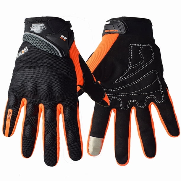 Guantes SUOMY transpirables para carreras de dedos completos, guantes portátiles antideslizantes de calidad decorados con estilo, talla grande XXL negro Tan Jianjun unisex