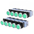 thumbnail image 3 of 10 Pcs BEM38-11DS(LA38) Self Lock Flat Button Switch 22mm with Indication Light(Green), 3 of 10