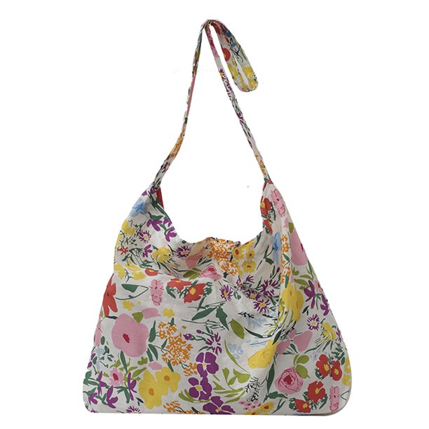 Qiansheng 9679 Bolso Bandolera Gran Capacidad Bolso Compras Hombro Bolso Lona para Mujer (01) Amarillo