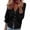 Black, variant on Plus Size Womens Button Down Ruffled Tops Dressy V Neck Long Sleeve Shirt Elegant Business Office Work Solid Blouses Gray XL