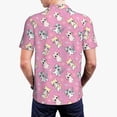 thumbnail image 2 of Polo Shirts for Men, Cute cartoon colorful cat rose red Cuteness Casual Mens Polo Shirts Short Sleeve Button Down Classic Mens Golf Polo Shirts, 2 of 7