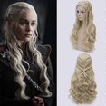 thumbnail image 1 of Game of Thrones Daenerys Targaryen Cosplay Wig Synthetic Hair Long Wavy Dragon of Mother Wigs Halloween Party Costume for Women, 1 of 5