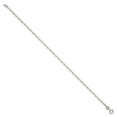 thumbnail image 2 of Sterling Silver Bracelet Chain Styles Cable Women's 2.2 mm 7 in Diamond-cut Long Link, 2 of 2