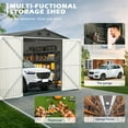 thumbnail image 5 of Chery Industrial Metal Garage Shed,20 x 10 FT Outdoor Storage Shed for Car, Truck, Bike, Lawnmower, 5 of 14
