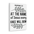 thumbnail image 2 of Scripture Walls At The Name Of Jesus Philippians 2:10 Bible Verse Canvas Christian Wall Art Ready To Hang Unframed, 2 of 17