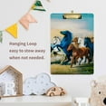 thumbnail image 6 of ZHANZZK Colorful Seven Running Horses Clipboard Hardboard Wood Nursing Clip Board and Pull for Standard A4 Letter 13x9 inches, 6 of 7