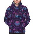thumbnail image 4 of KLL Purple Dreamcatcher1 Print Mens Hoodie Long Sleeve Casual Pullover Hooded Sweatshirt Fashion Drawstring Hoodies with Pocket-XX-Large, 4 of 6