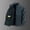 Dark Blue, variant on Men's Long Sleeve Jacket - Zip-Up Stand Collar Fleece Pockets Zipper Fleece-Lined Solid Everyday