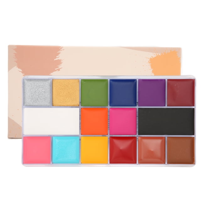 Athena Body Paint Pallet, Sweatproof Waterproof Long Lasting 16 Colors Face Body Paint Oil Safe For Halloween Cosplay Costumes