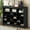 Black, variant on Shoe Cabinet with Cubbies | Organize 24 Pairs of Shoes, Multi - use in Primary Spaces | Sturdy MDF and Particle Board Build | Solves Space - saving Issue