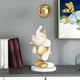 thumbnail image 2 of Estatuas de elefante modernas, artesanías de resina, modelo de figura para oficina, porche, hogar, escritorio oro 45cm, 2 of 5