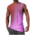 thumbnail image 2 of BRGZLK Mens Tank Tops Casual Summer Sleeveless Workout Muscle Tees Gradient Print Crew Neck Training Bodybuilding T Shirts, 2 of 5