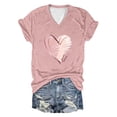 thumbnail image 1 of T-shirt à Manches Courtes à Col en V Bleu pour Femmes « Ladies And Wind Election », T-Shirts pour Femmes Rose TG, 1 of 2