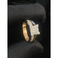 thumbnail image 3 of 1.26 Carats Princess Shape Natural Diamonds Micro Pave Anniversary Ring in Hallmark 14K Multi-Tone Gold, 3 of 13