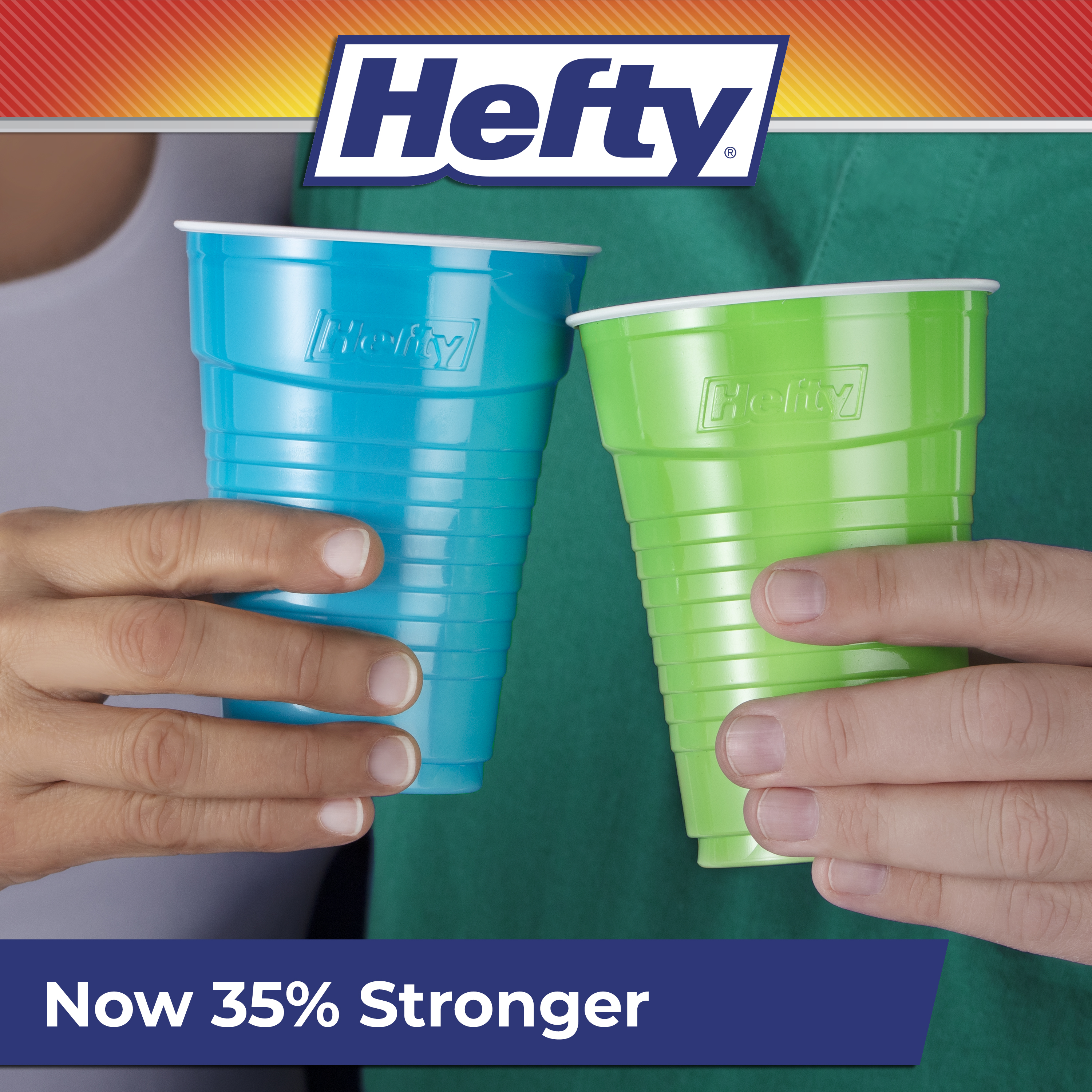 Hefty Everyday Disposable Plastic Cups, Assorted Colors, 16 oz, 100 count - image 4 of 8