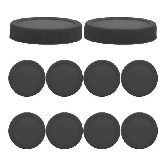 ACDANC 10Pcs Plastic Mason Jar Lids Thread Mason Jar Covers Wide Mouth Canning Jar Lids Wide Mouth Mason Jar Lids Canning Jar Lids