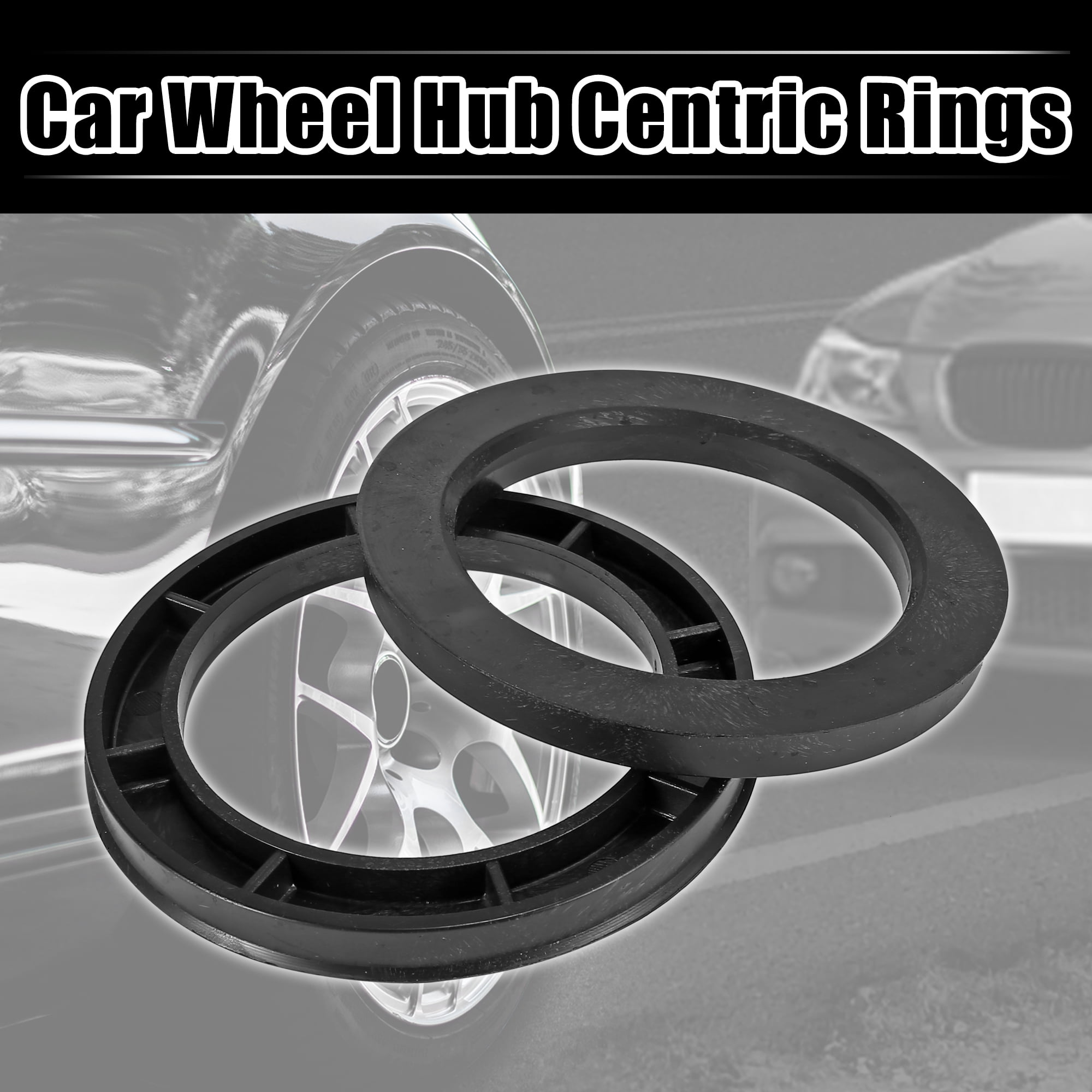 Unique Bargains 4 Pcs Plastic 78.1mm to 108 mm Car Hub Centric Rings