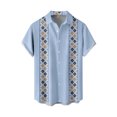 thumbnail image 4 of Short Sleeve Button Shirt Men'S Casual Short Sleeve Shirt Loose Shirt With PocketL, 4 of 4