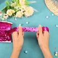 thumbnail image 3 of Uxcell 10 Yards 1.8 Inch Elastic Sequins Trim Flat Stretch Sequin Ribbon Strip, Rose Pink, 3 of 6