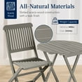 thumbnail image 4 of Best Choice Products 3-Piece Acacia Wood Bistro Set, Folding Patio Furniture w/ 2 Chairs, Table - Gray, 4 of 8