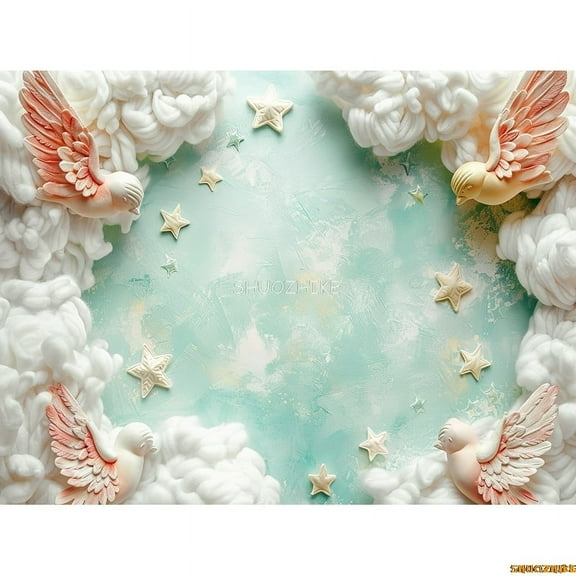 Toy Room Unicorn Balloons Door Photography Backdrops Lighthouse Cloud Moon Baby Birthday Party Photo Studio Background ET-0