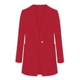 thumbnail image 4 of Xudanell Women'S Blazers & Suit Jackets Womens Short Sleeve Blazers Open Front Work Office Jackets Blazer Pocket (Red,S), 4 of 4