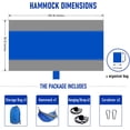 thumbnail image 2 of Hamac Portable, Hamac de Camping Léger avec Clips en Acier Inoxydable et Sangles d'Arbre - Hamac de Voyage Compact pour la Randonnée, le Randonnée et le Jardin (Bleu), 2 of 6