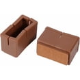 thumbnail image 4 of Unids/set Patas de Silla Protectores de Piso Rectángulo Protector de Patas de Muebles Fundas de Patas de Mesa Móviles Gratuitas con Suela de Goma (Transparencia) Café, 4 of 5