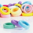 thumbnail image 3 of Hair Ties for Baby Toddler Elastics 100 PCS 10 Colors Scrunchies OuchlessCotton Small Soft No Crease Mini Hairbands Kids Ponytail Holder for Infants(0.8\\, 3 of 4