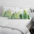 thumbnail image 3 of Spring Leaves Pillow Covers, Linen Long Throw Pillow Case, Pastoral Garden Botanical Gray Wooden Holiday Pillow Protector Decorative Cushion Cover for Living Room/Bedroom 24" x 36", 3 of 8