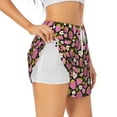 thumbnail image 3 of Lsque Strawberry Printed Women's Running Shorts with Liner Pockets,Elastic Quick Dry Workout Athletic Gym Yoga Shorts,Womens High Waist Shorts-XX-Large, 3 of 9