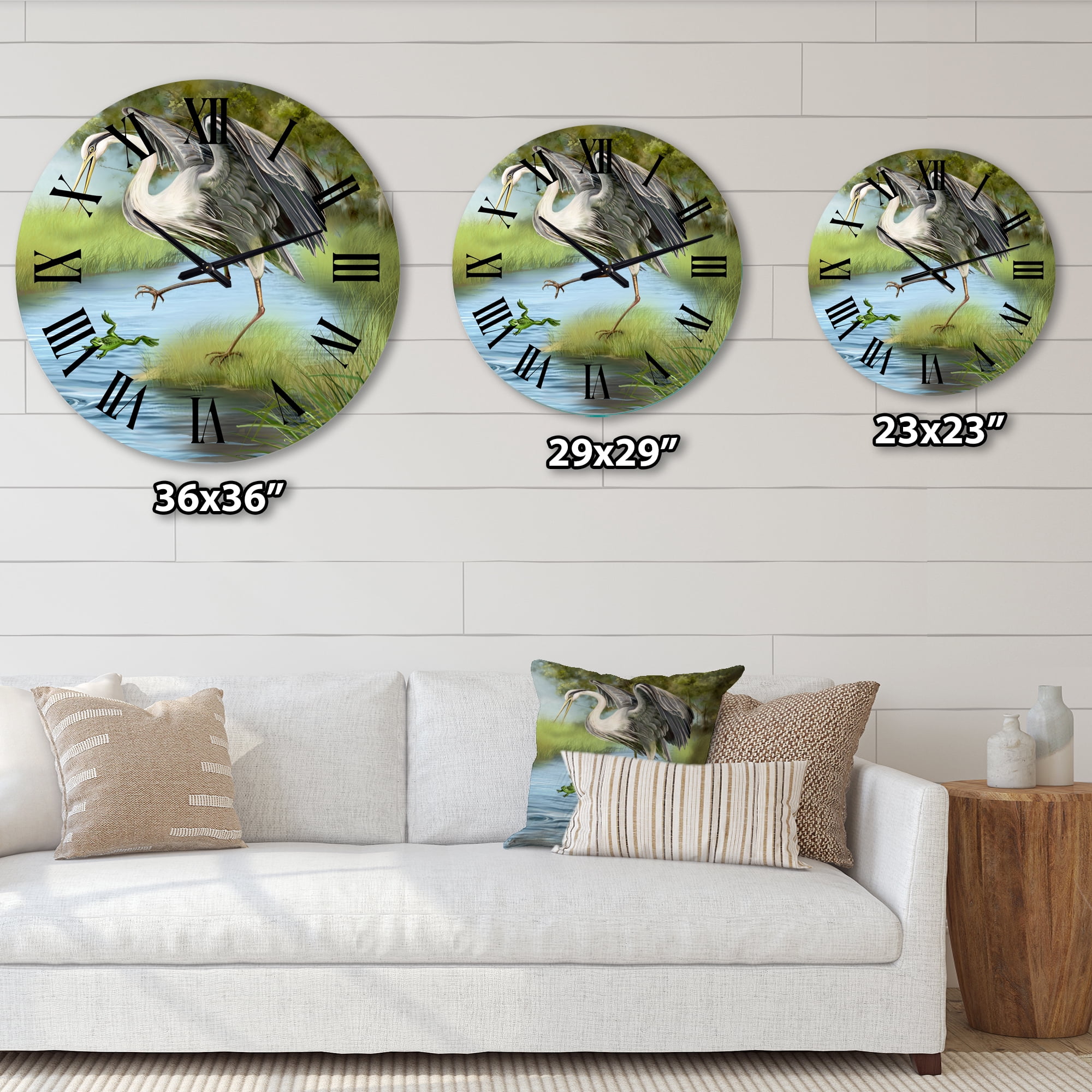 Designart 1 in Quartz Farmhouse Wall Clock