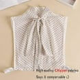 thumbnail image 6 of LoudSung Fake Collar Detachable Half Shirt Blouse False Collar Elegant Polka Dots Bow Knot for Women Girls, 6 of 7