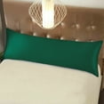 thumbnail image 5 of Ntbay Silky Satin Body Pillowcase for Hair and Skin, Ultra Soft Cozy Long Body Pillow Cover with Zipper Closure, 20" x 54", Dark Green, 5 of 5