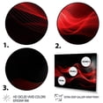 thumbnail image 3 of Designart "Red Black Contemplative Abstraction IX" Modern Waves Wall Art Living Room, 3 of 5