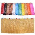 thumbnail image 2 of CSCHome Hawaiian Themed Party Table Skirt Durable Plastic Grass Table Skirts Tropical Theme Decor, 2 of 8